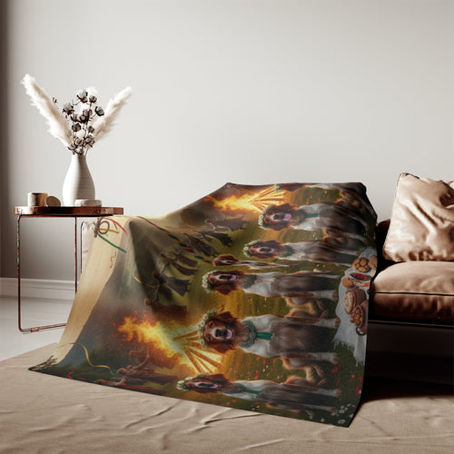 Irish Red and White Setter Blanket