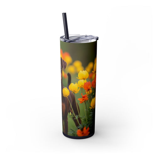 Skinny Tumbler with Straw – 20 oz Stainless Steel Cup