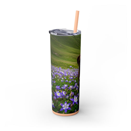 Skinny Tumbler with Straw – 20 oz Stainless Steel Cup