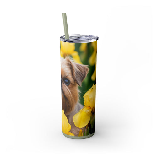 Skinny Tumbler with Straw – 20 oz Stainless Steel Cup