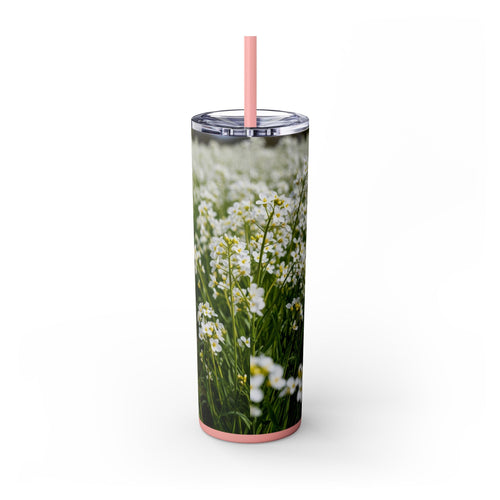 Skinny Tumbler with Straw – 20 oz Stainless Steel Cup