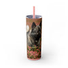 Skinny Tumbler with Straw – 20 oz Stainless Steel Cup