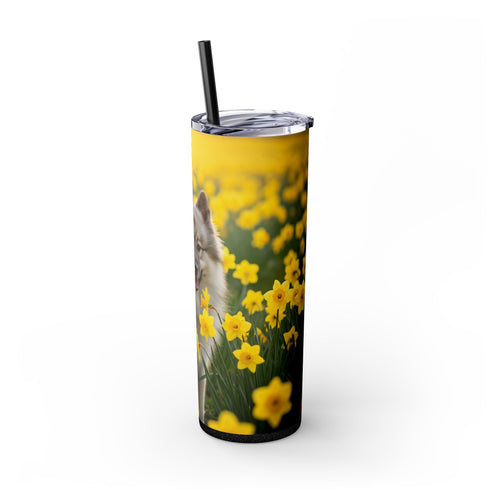 Skinny Tumbler with Straw – 20 oz Stainless Steel Cup