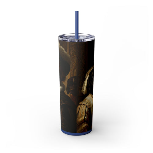 Skinny Tumbler with Straw – 20 oz Stainless Steel Cup