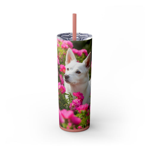 Skinny Tumbler with Straw – 20 oz Stainless Steel Cup