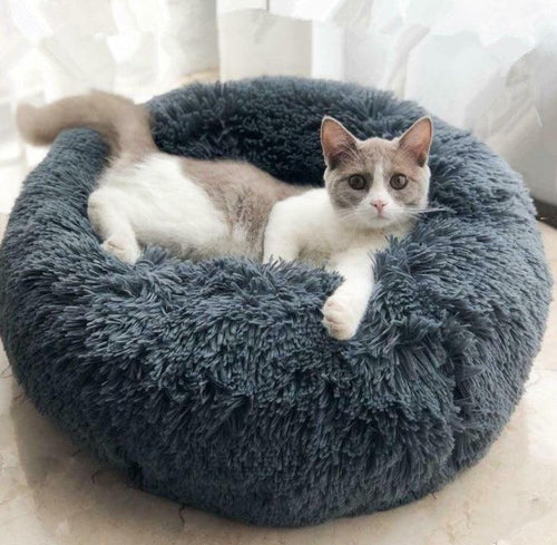 Round Small Dog Plush Bed