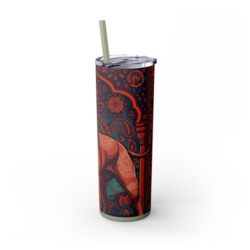 Skinny Tumbler with Straw – 20 oz Stainless Steel Cup