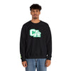 California Embroidered Crewneck Sweatshirt — Green Vintage 'CA' Paw Logo