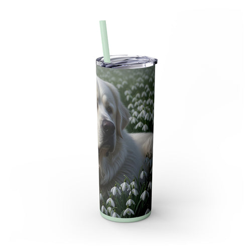 Skinny Tumbler with Straw – 20 oz Stainless Steel Cup