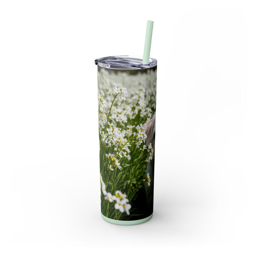 Skinny Tumbler with Straw – 20 oz Stainless Steel Cup