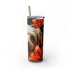 Skinny Tumbler with Straw – 20 oz Stainless Steel Cup