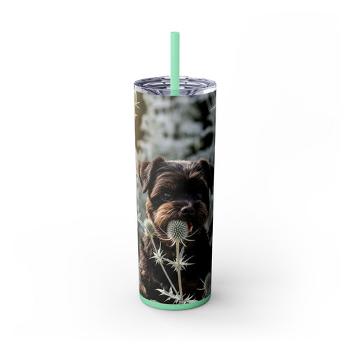 Skinny Tumbler with Straw – 20 oz Stainless Steel Cup