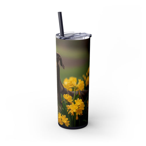 Skinny Tumbler with Straw – 20 oz Stainless Steel Cup