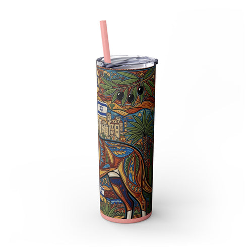 Skinny Tumbler with Straw – 20 oz Stainless Steel Cup