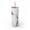 Skinny Tumbler with Straw – 20 oz Stainless Steel Cup