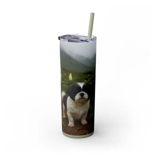 Skinny Tumbler with Straw – 20 oz Stainless Steel Cup