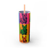 Skinny Tumbler with Straw – 20 oz Stainless Steel Cup