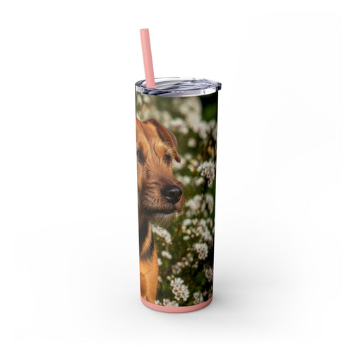 Skinny Tumbler with Straw – 20 oz Stainless Steel Cup