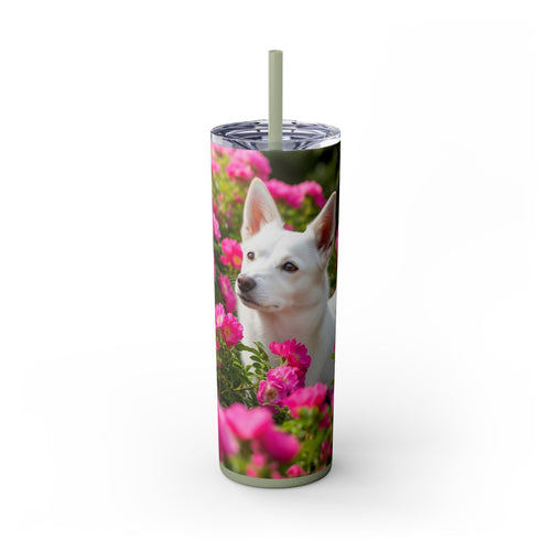 Skinny Tumbler with Straw – 20 oz Stainless Steel Cup