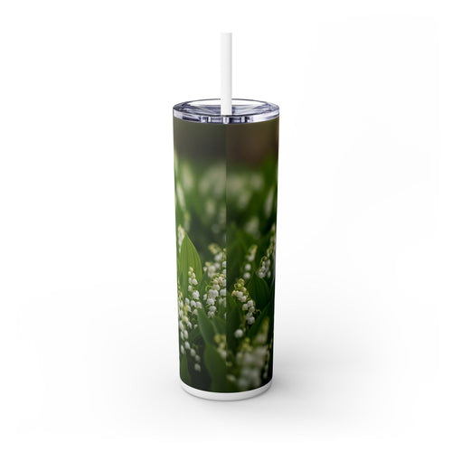 Skinny Tumbler with Straw – 20 oz Stainless Steel Cup