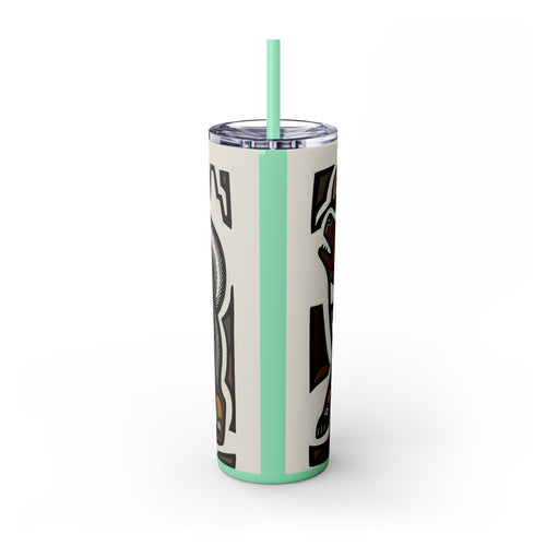 Skinny Tumbler with Straw – 20 oz Stainless Steel Cup