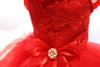 Dog Wedding Dress Red Rose Fairytale