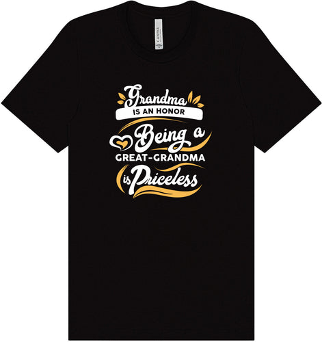 Priceless Great Grandma Adult Bella Canvas Shirt