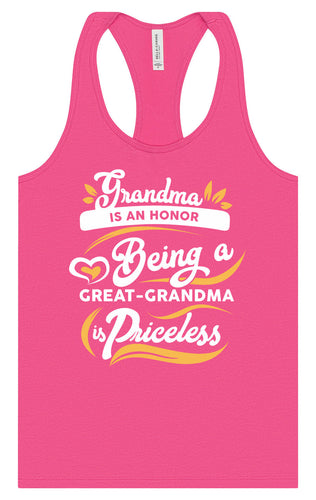 Priceless Great Grandma Women's Racerback Tank