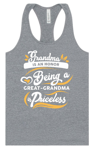 Priceless Great Grandma Women's Racerback Tank