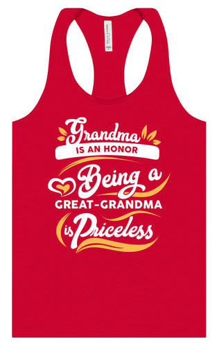 Priceless Great Grandma Women's Racerback Tank