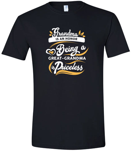 Priceless Great Grandma Adult Gildan Soft Shirt