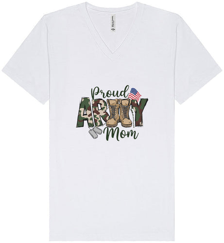 Proud Army Mom Unisex V-Neck Shirt