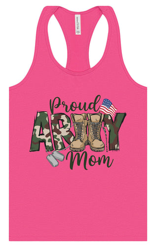 Proud Army Mom Women's Racerback Tank