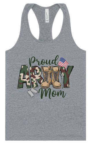 Proud Army Mom Women's Racerback Tank
