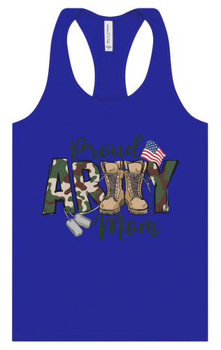 Proud Army Mom Women's Racerback Tank