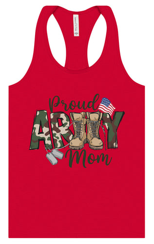Proud Army Mom Women's Racerback Tank