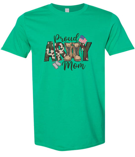 Proud Army Mom Adult Gildan Soft Shirt