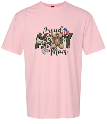 Proud Army Mom Adult Gildan Soft Shirt