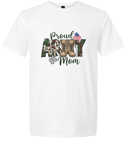 Proud Army Mom Adult Gildan Soft Shirt