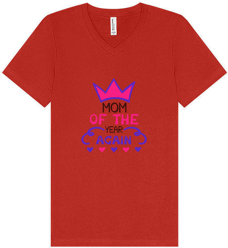 Mom of the Year Again Unisex V-Neck Shirt