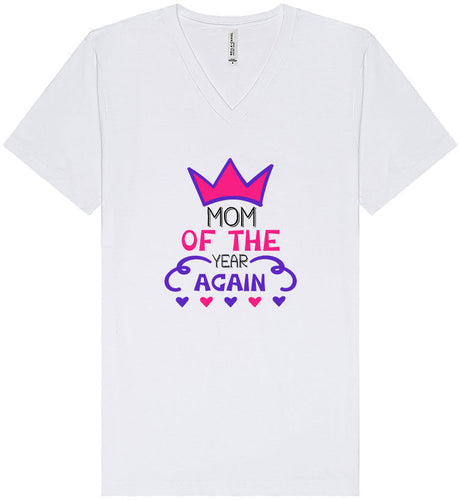 Mom of the Year Again Unisex V-Neck Shirt