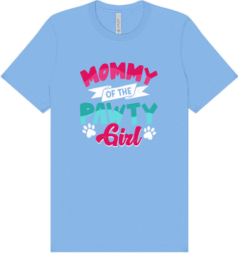 Mommy of the Pawty Girl Adult Bella Canvas Shirt