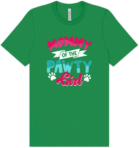 Mommy of the Pawty Girl Adult Bella Canvas Shirt