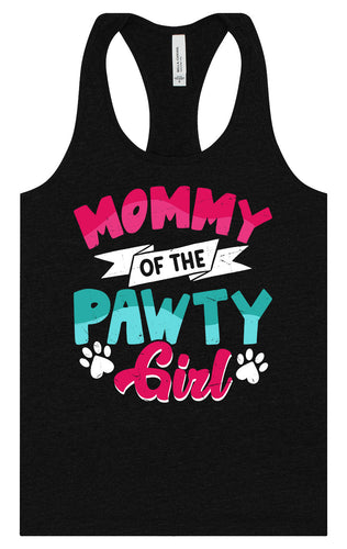 Mommy of the Pawty Girl Women's Racerback Tank