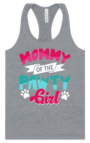 Mommy of the Pawty Girl Women's Racerback Tank