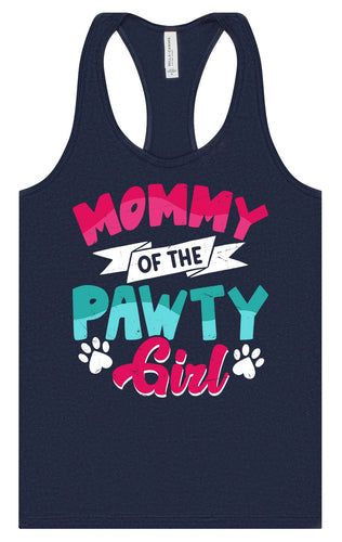 Mommy of the Pawty Girl Women's Racerback Tank