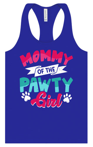 Mommy of the Pawty Girl Women's Racerback Tank