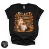 Cozy Ghost Reading Tee | Cute Book Lover Halloween Graphic T-Shirt