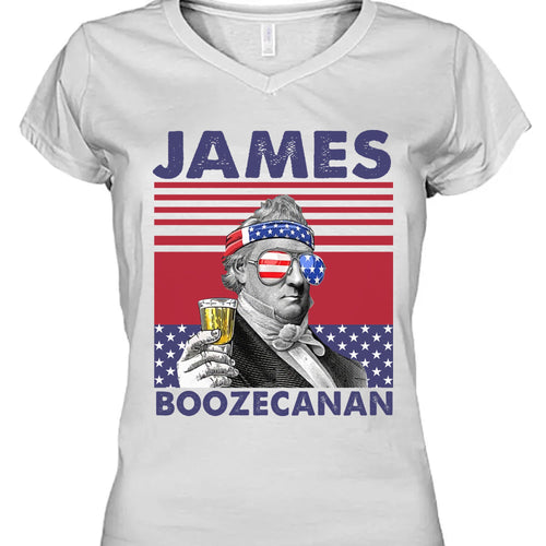 James Boozecanan Funny 4th Of July Drinking Shirt Bright T1186