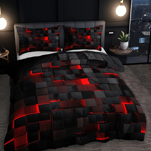Abstract Grid Series Quilt Cover Digital Printing Bedding